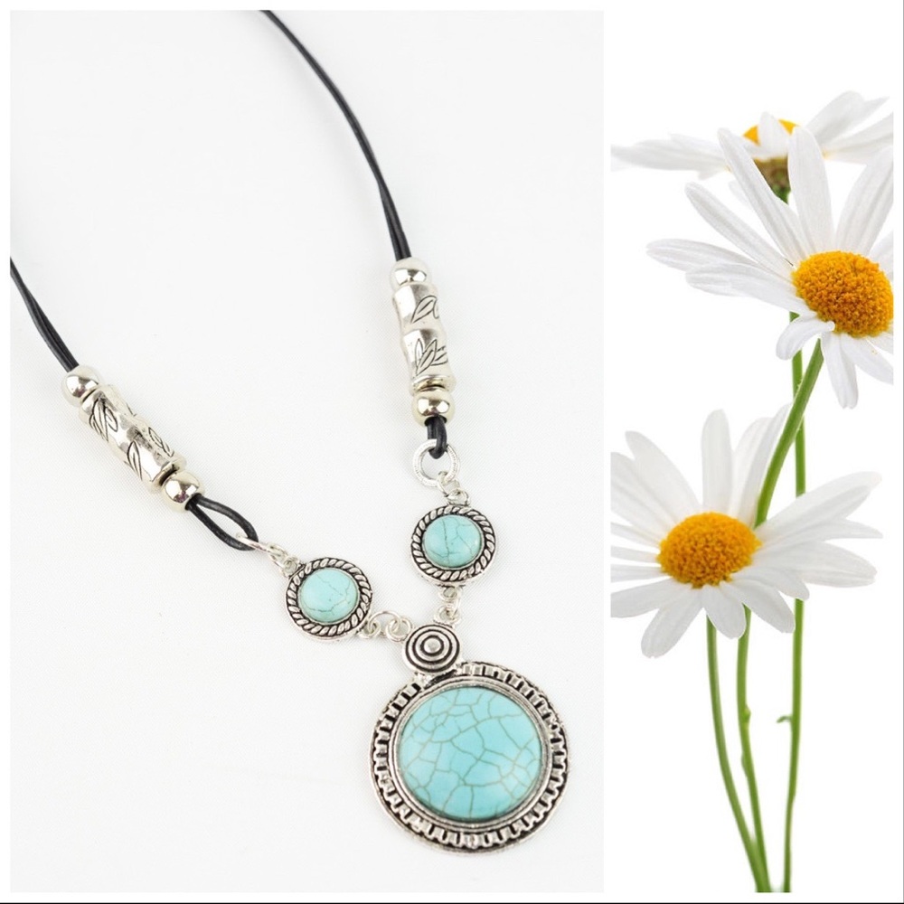 Mad about Turquoise Pendant Necklace - Picture 7 of 8